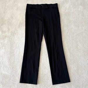 AB Studio Women's Black Straight Leg Pull On Stretch Office Dress Pants Sz XL